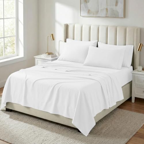 1500 Thread Count Egyptian Cotton 4-Piece Sheet Set – Deep Pocket, Queen, Grey