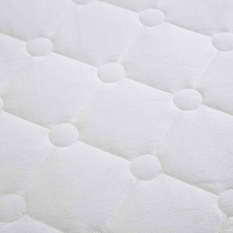 Machine-Washable Soft Mattress Protector – White