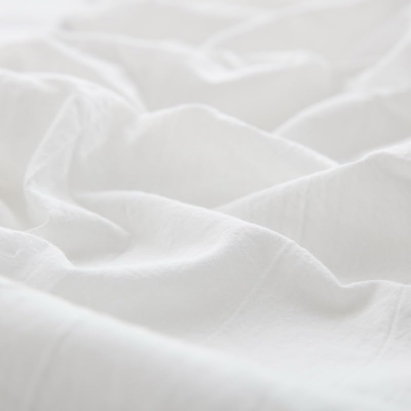 Machine-Washable Soft Mattress Protector – White