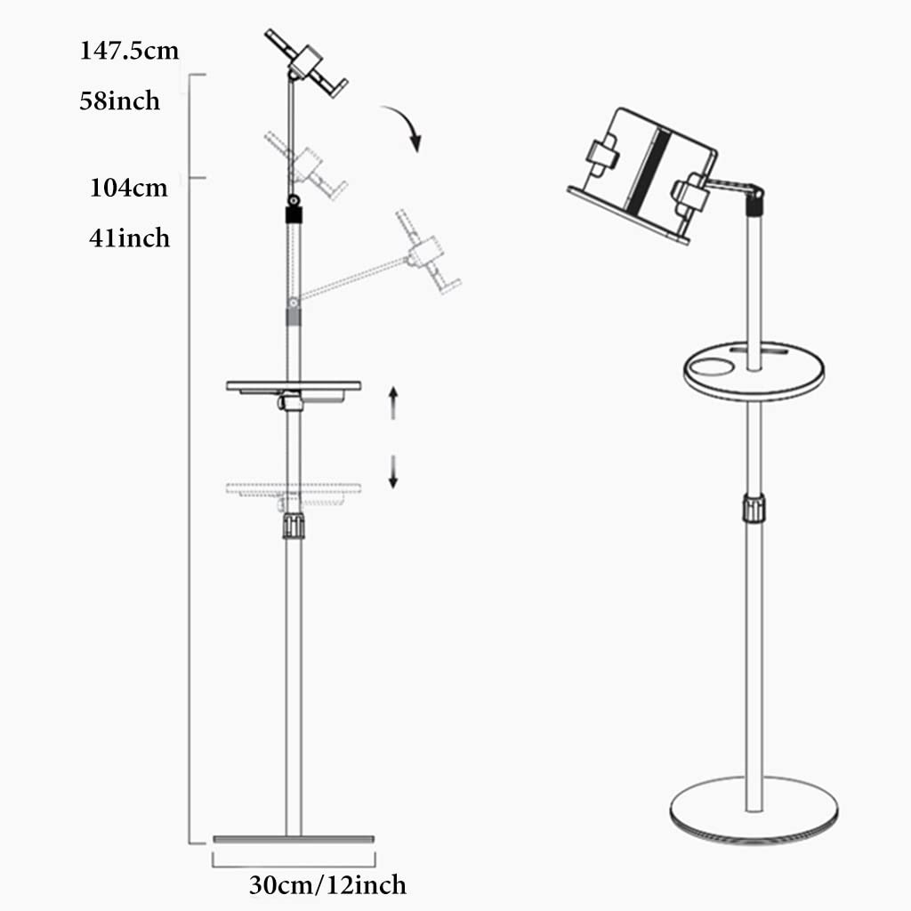 Adjustable Floor Book Stand for Bed Reading – Height & Angle Adjustable