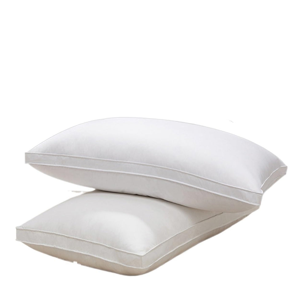 2-Piece Goose Down Sleeping Pillow Set – Cotton Cover