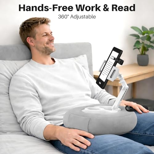 Adjustable Kindle & Tablet Pillow Stand with Wireless Page Turner
