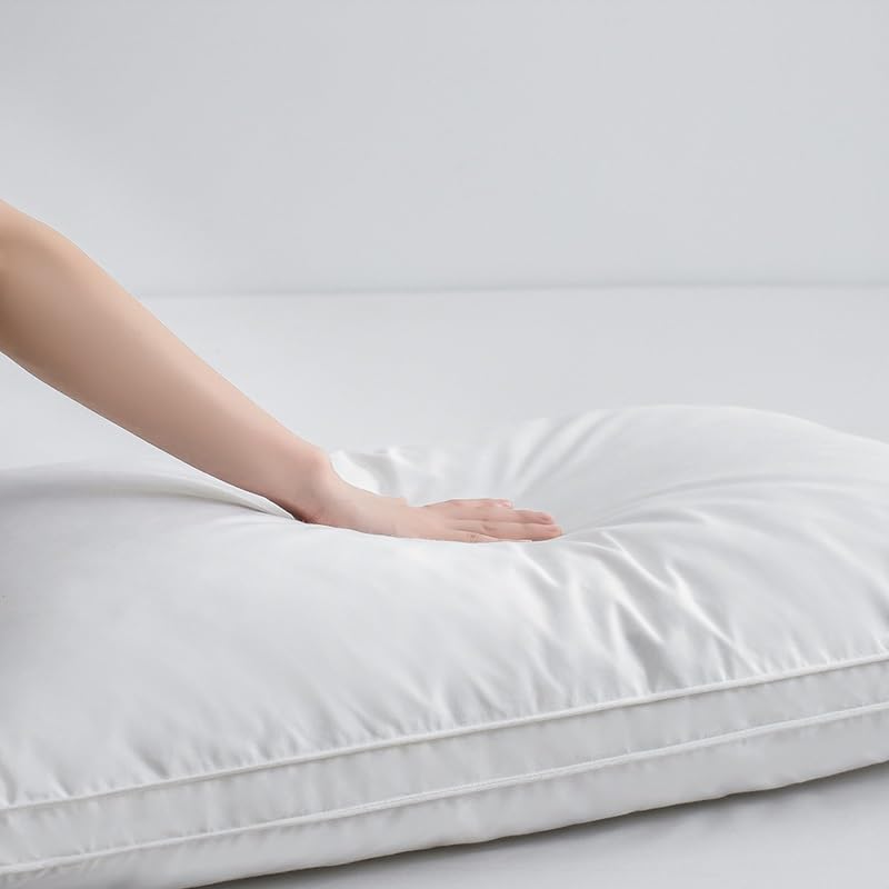 2-Piece Goose Down Sleeping Pillow Set – Cotton Cover