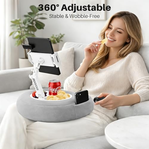 Adjustable Kindle & Tablet Pillow Stand with Wireless Page Turner