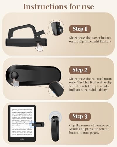 Adjustable Kindle & Tablet Pillow Stand with Wireless Page Turner