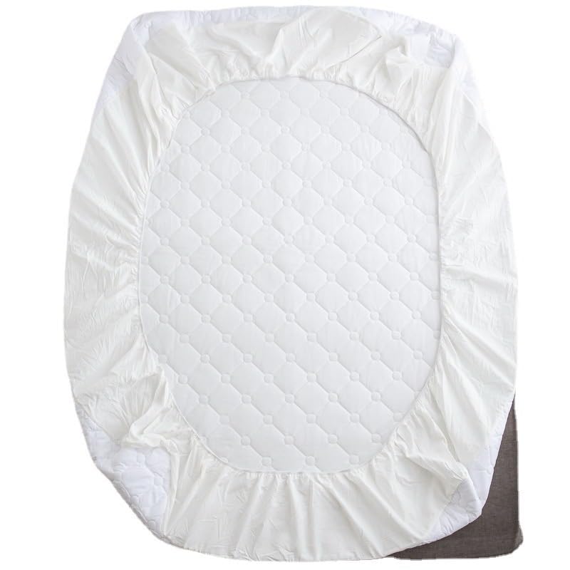 Machine-Washable Soft Mattress Protector – White