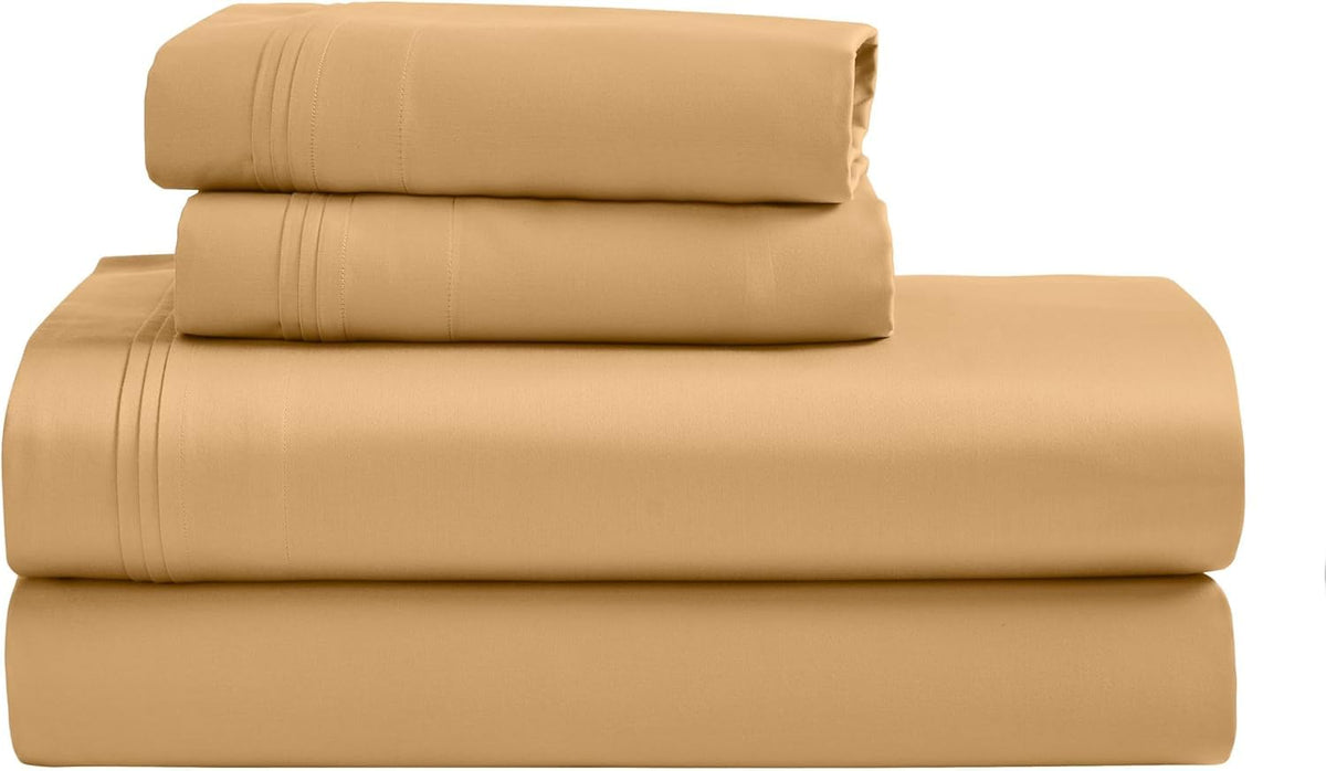 1500 Thread Count Egyptian Cotton 4-Piece Sheet Set – Deep Pocket, Queen, Grey