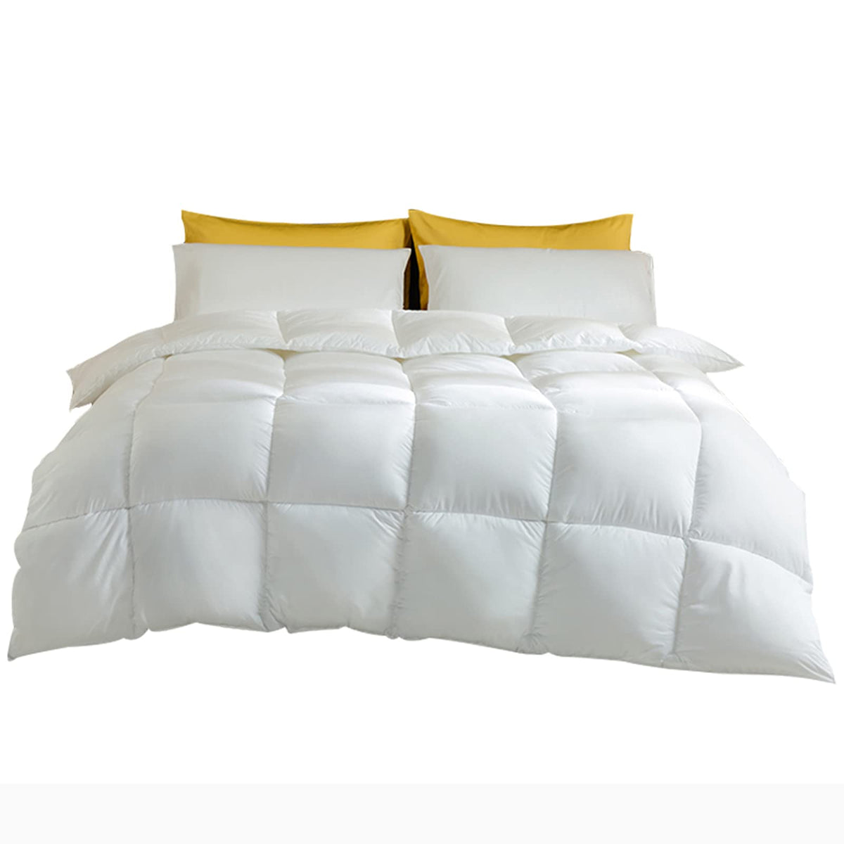 White Duck Down Cotton Duvet Set with 2 Pillowcases