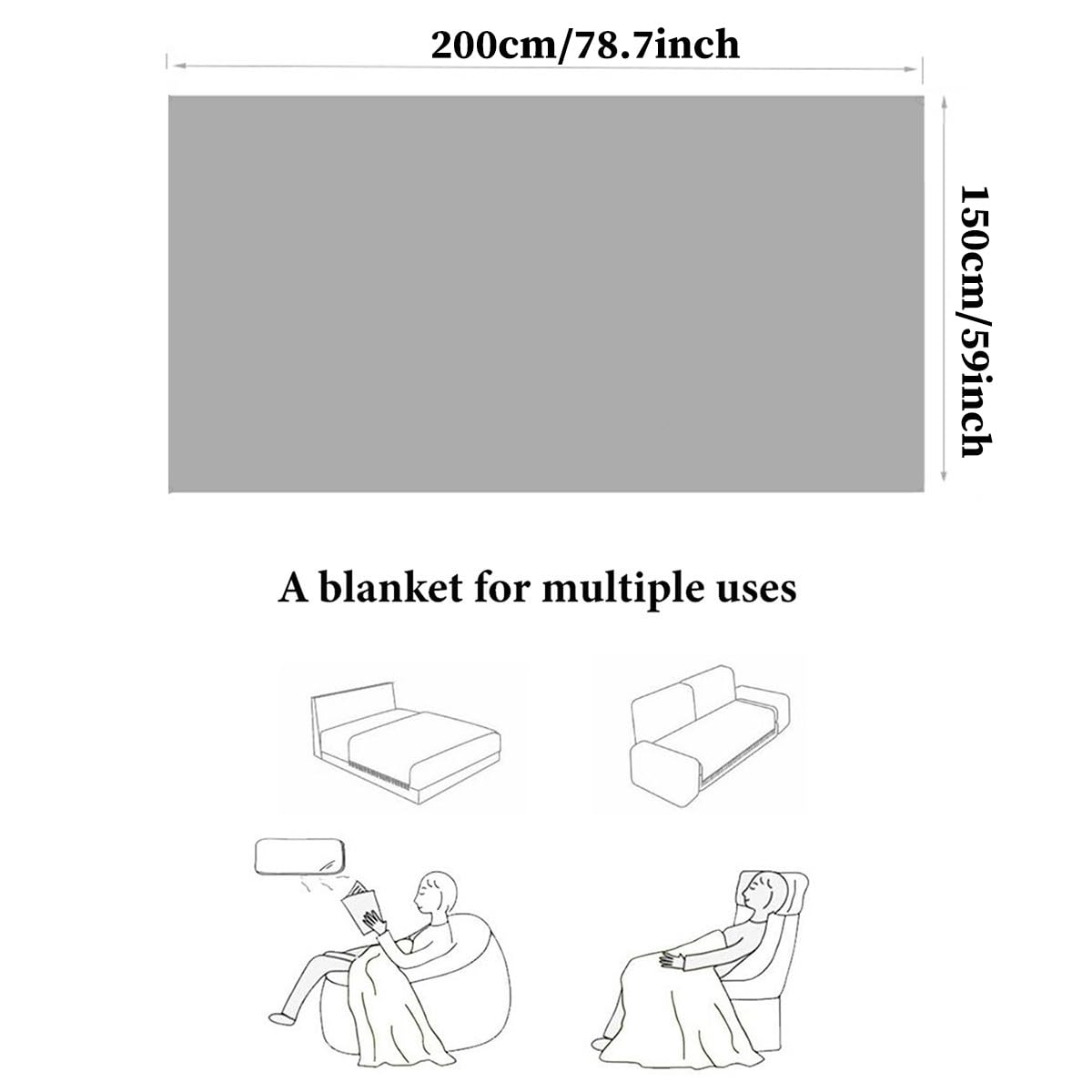 Double-Sided Cooling Throw Blanket – Breathable & Lightweight