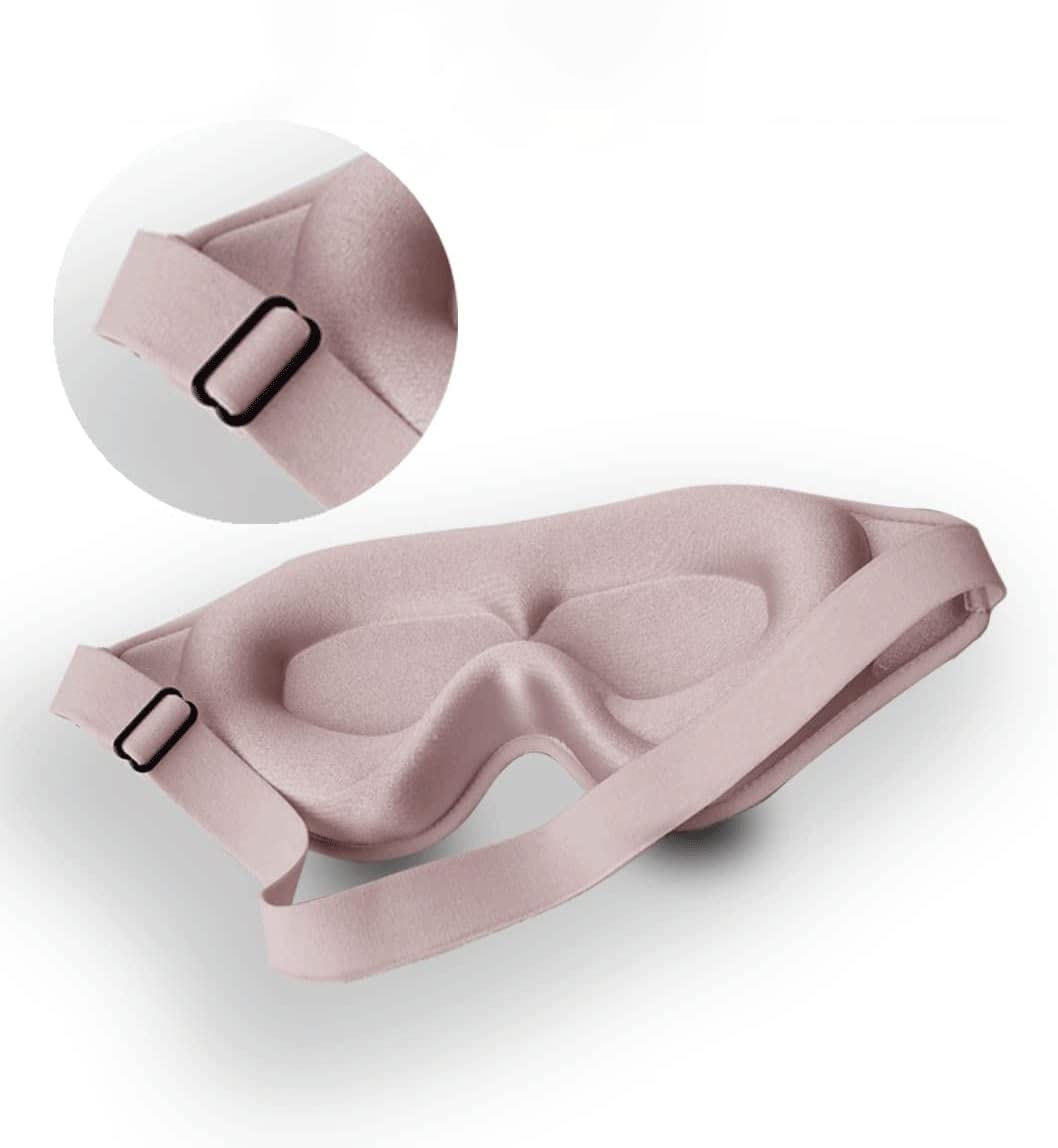 3D Contoured Sleep Mask – Adjustable & Comfortable