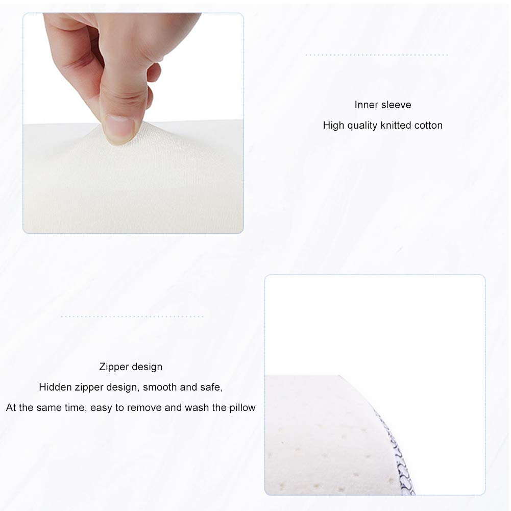 Ergonomic Contour Memory Foam Cervical Pillow with Removable Cover