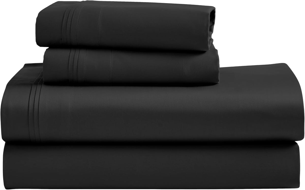 1500 Thread Count Egyptian Cotton 4-Piece Sheet Set – Deep Pocket, Queen, Grey