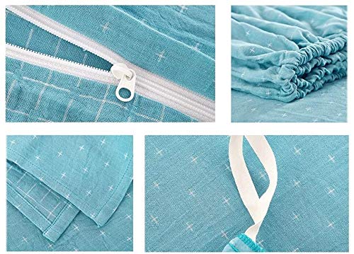 Washed Cotton 4-Piece Duvet Cover & Sheet Set