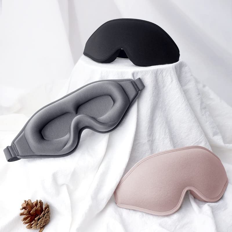 3D Contoured Blackout Sleep Mask for Travel