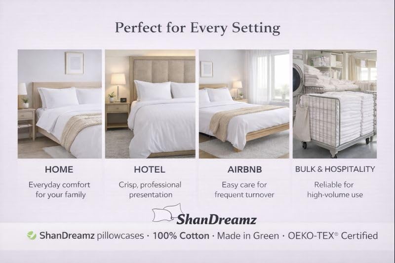 Cotton Percale Pillowcases – Breathable & Crisp