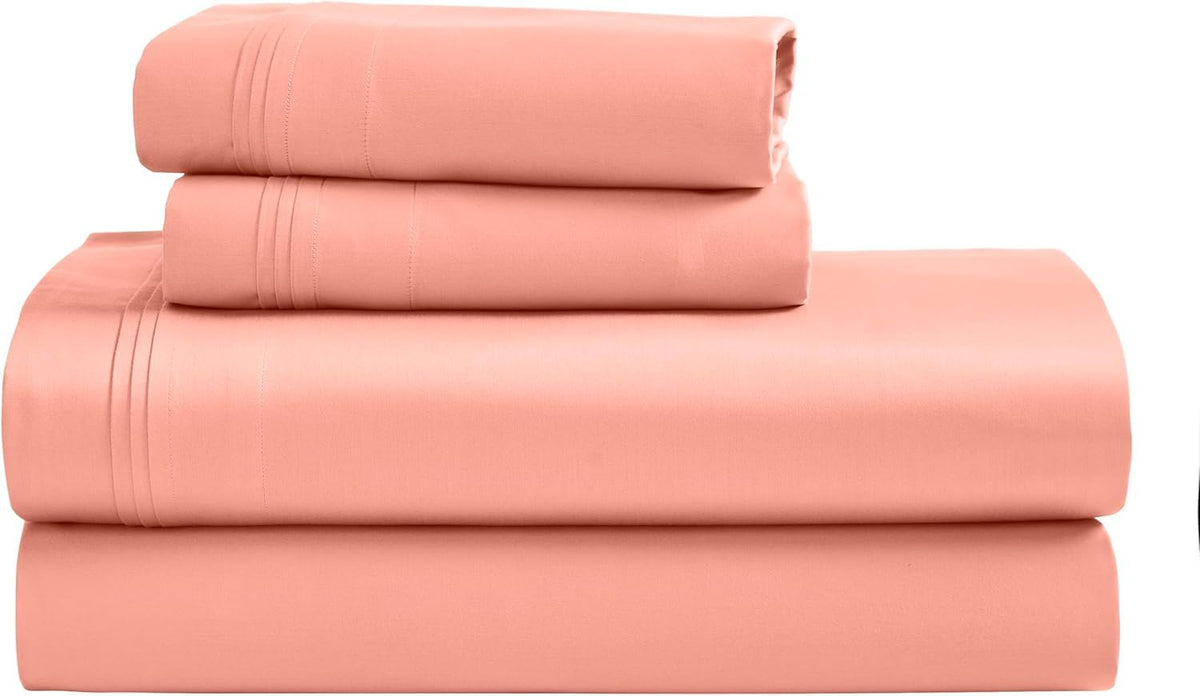 1500 Thread Count Egyptian Cotton 4-Piece Sheet Set – Deep Pocket, Queen, Grey