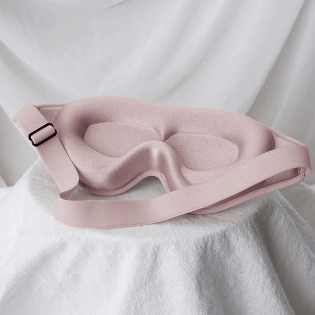 3D Contoured Sleep Mask – Adjustable & Comfortable