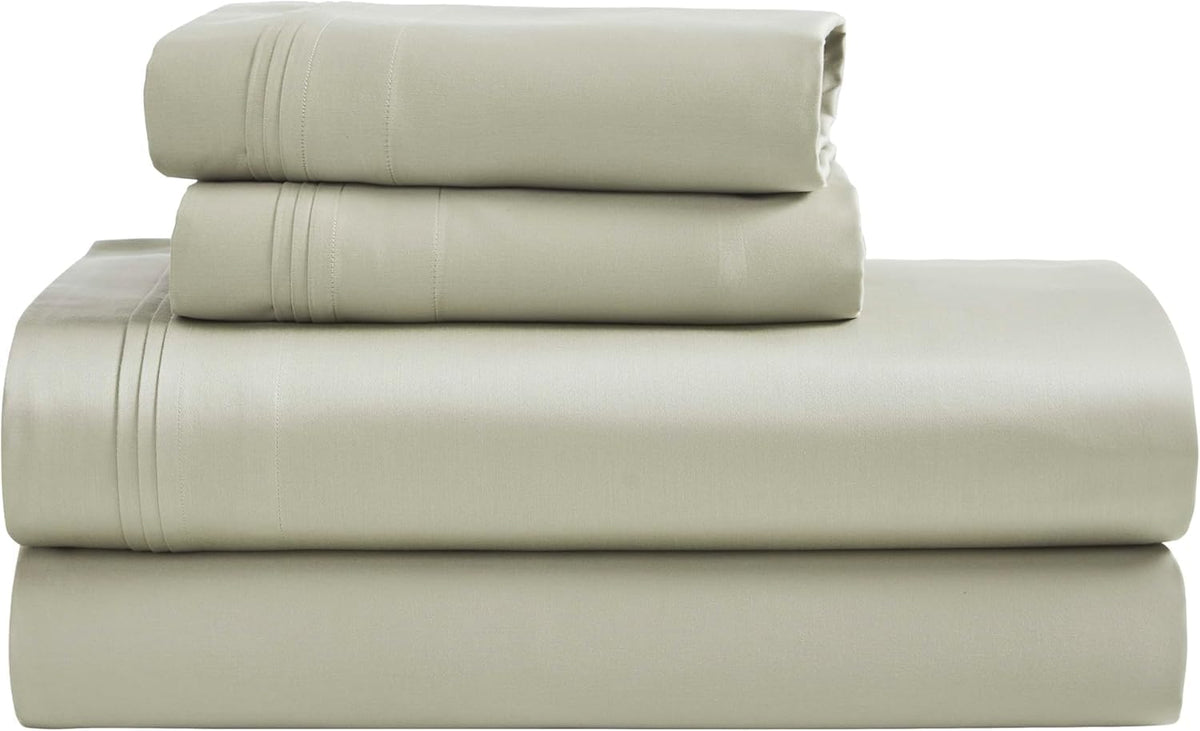 1500 Thread Count Egyptian Cotton 4-Piece Sheet Set – Deep Pocket, Queen, Grey