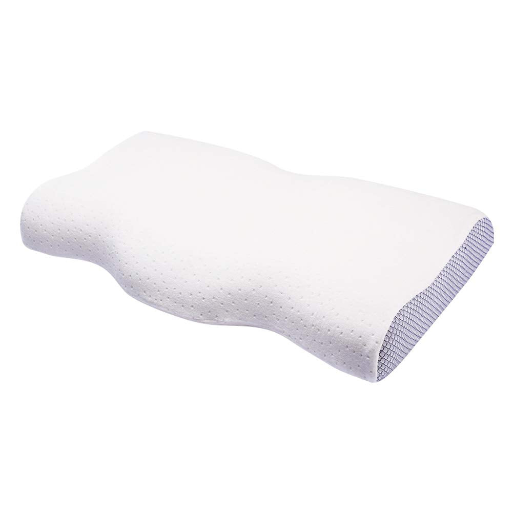 Ergonomic Contour Memory Foam Cervical Pillow with Removable Cover