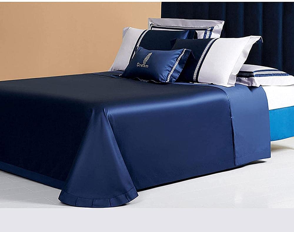 1000 Thread Count Egyptian Cotton King 4-Piece Duvet Cover Set – Blue
