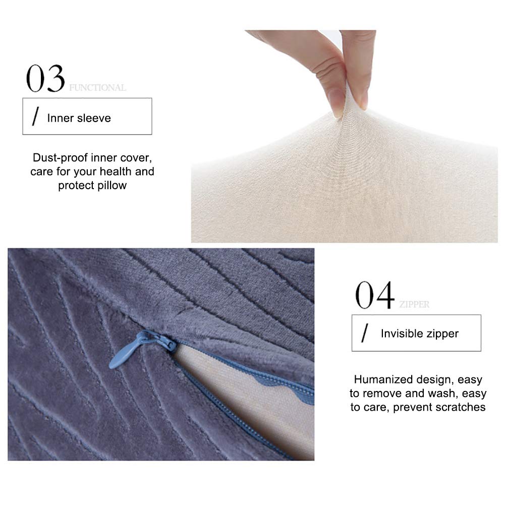 Ergonomic Contour Memory Foam Cervical Pillow for Side, Back & Stomach Sleepers