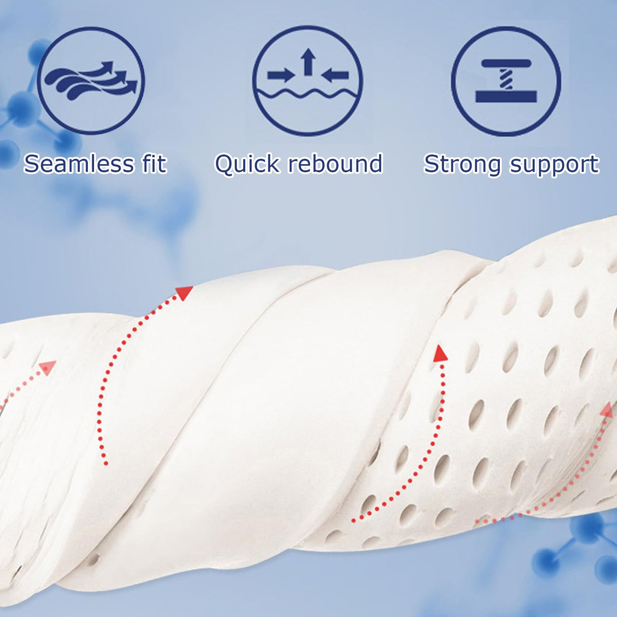 Natural Latex Mattress Topper with Cover – Breathable & Supportive