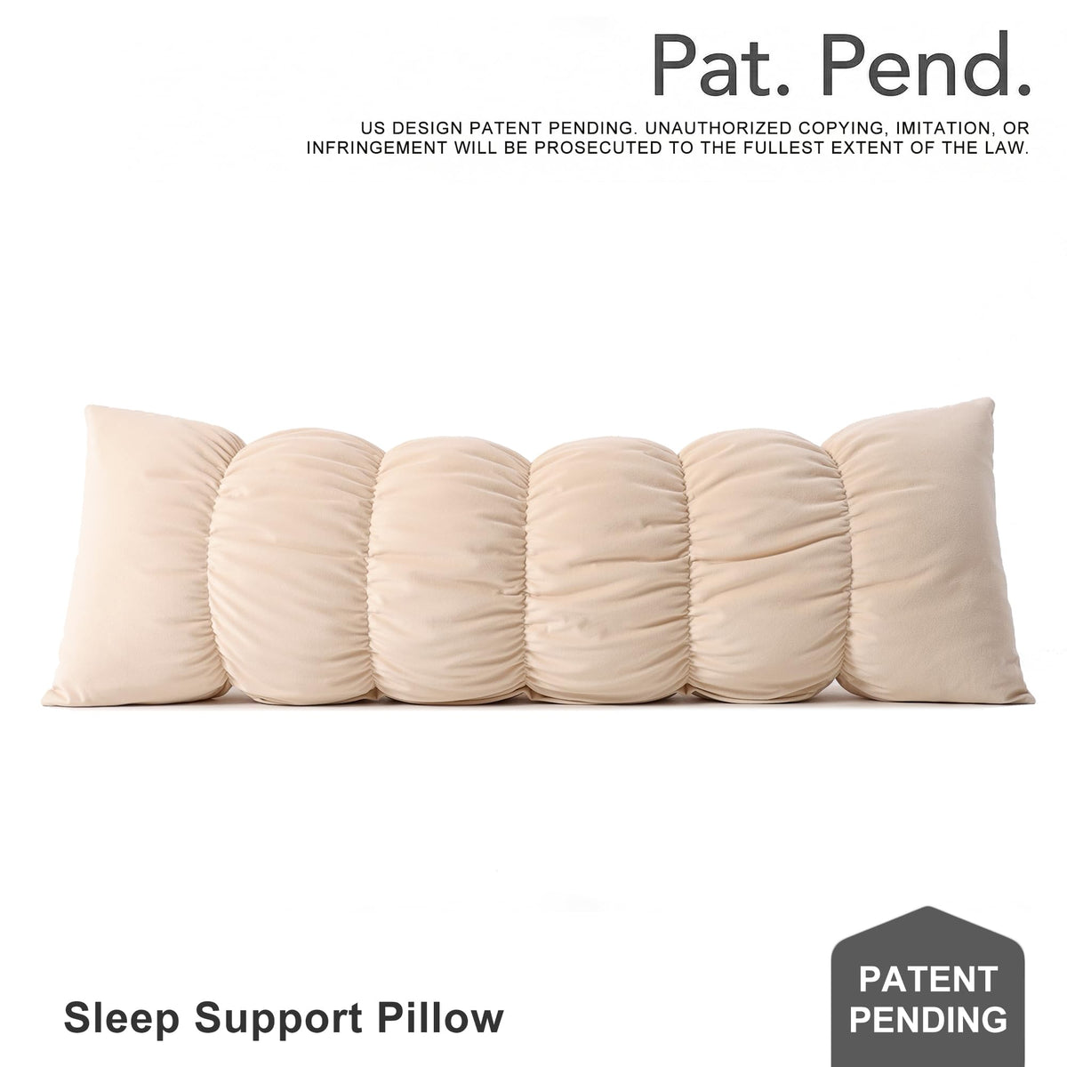 Ergonomic Full Body Support Pillow – Removable Cover