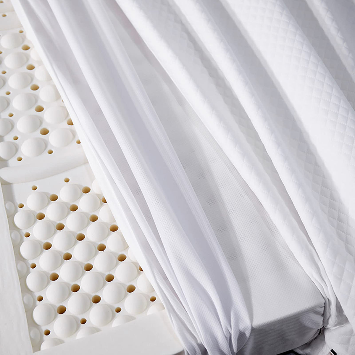Natural Latex Mattress Topper with Cotton Cover – Breathable & Supportive
