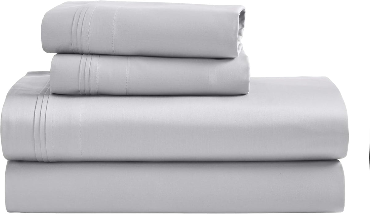 1500 Thread Count Egyptian Cotton 4-Piece Sheet Set – Deep Pocket, Queen, Grey