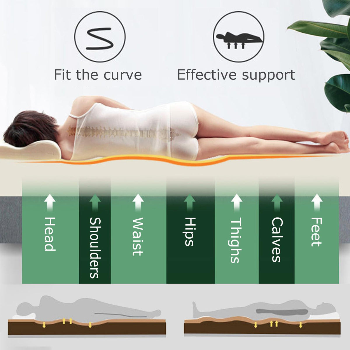 Natural Latex Mattress Topper with Cover – Breathable & Supportive