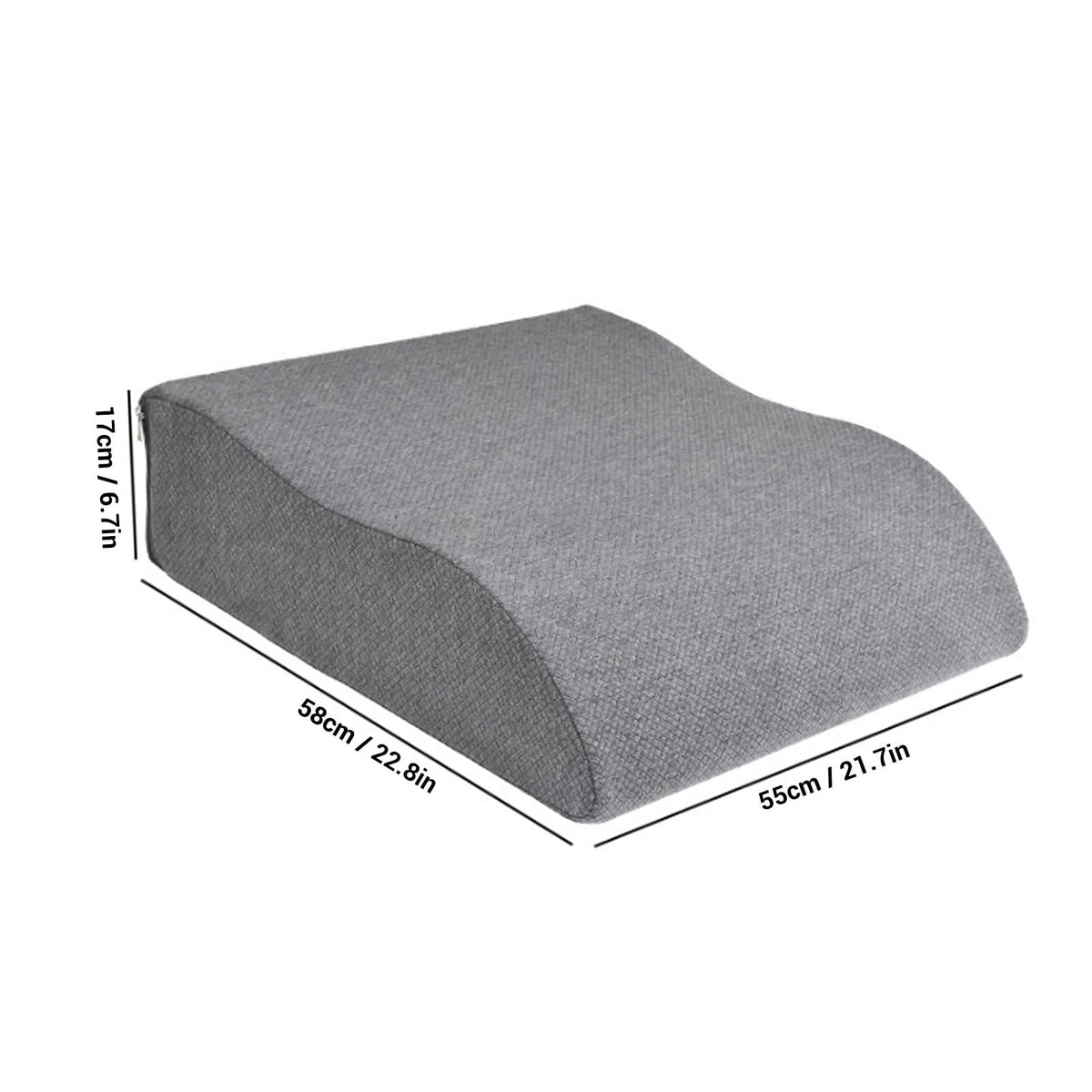 Ergonomic Memory Foam Leg Elevation Pillow – S-Shaped Knee & Lumbar Support