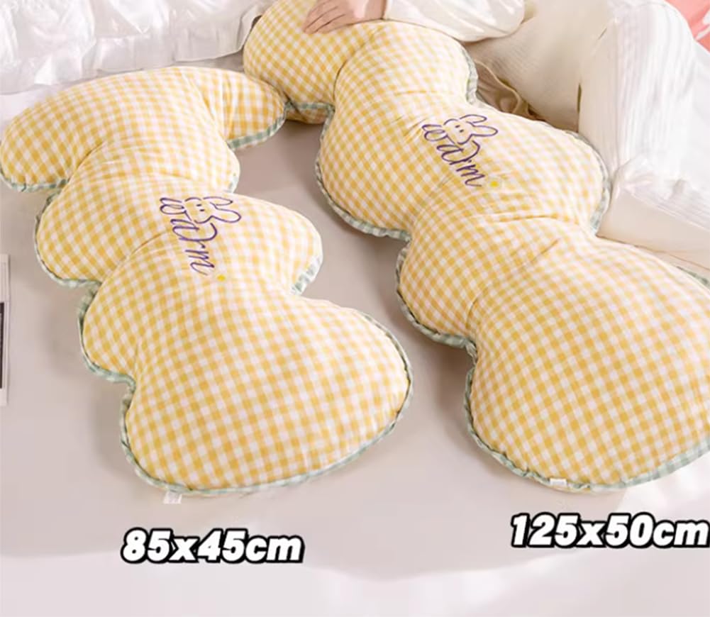 Cotton Long Body Pillow – Side Sleeping & Lumbar Support