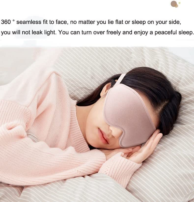 3D Contoured Blackout Sleep Mask for Travel