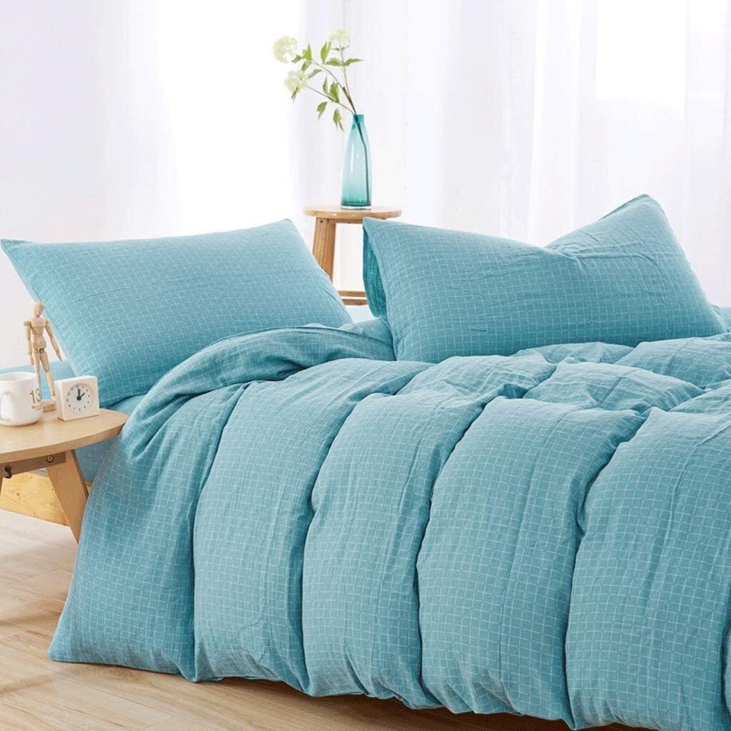Washed Cotton 4-Piece Duvet Cover & Sheet Set