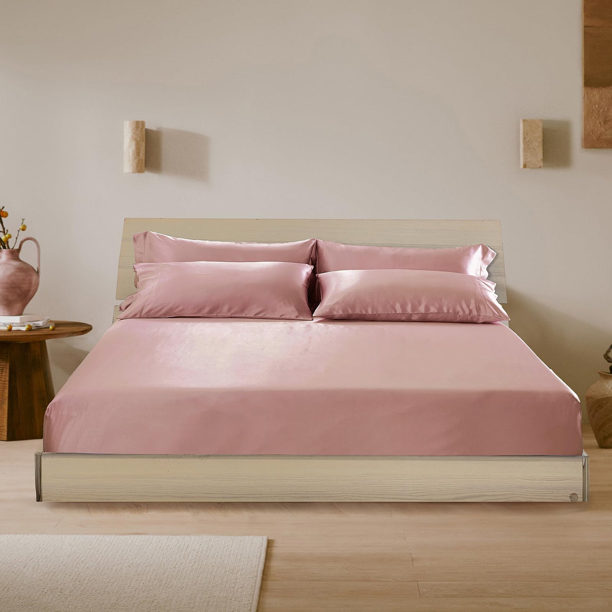100% Mulberry Silk Fitted Sheet Set
