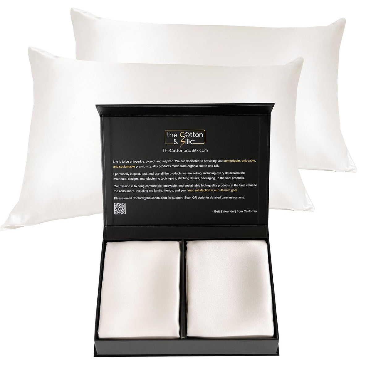 THE COTTON & SILK 22 Momme Mulberry Silk Pillowcase