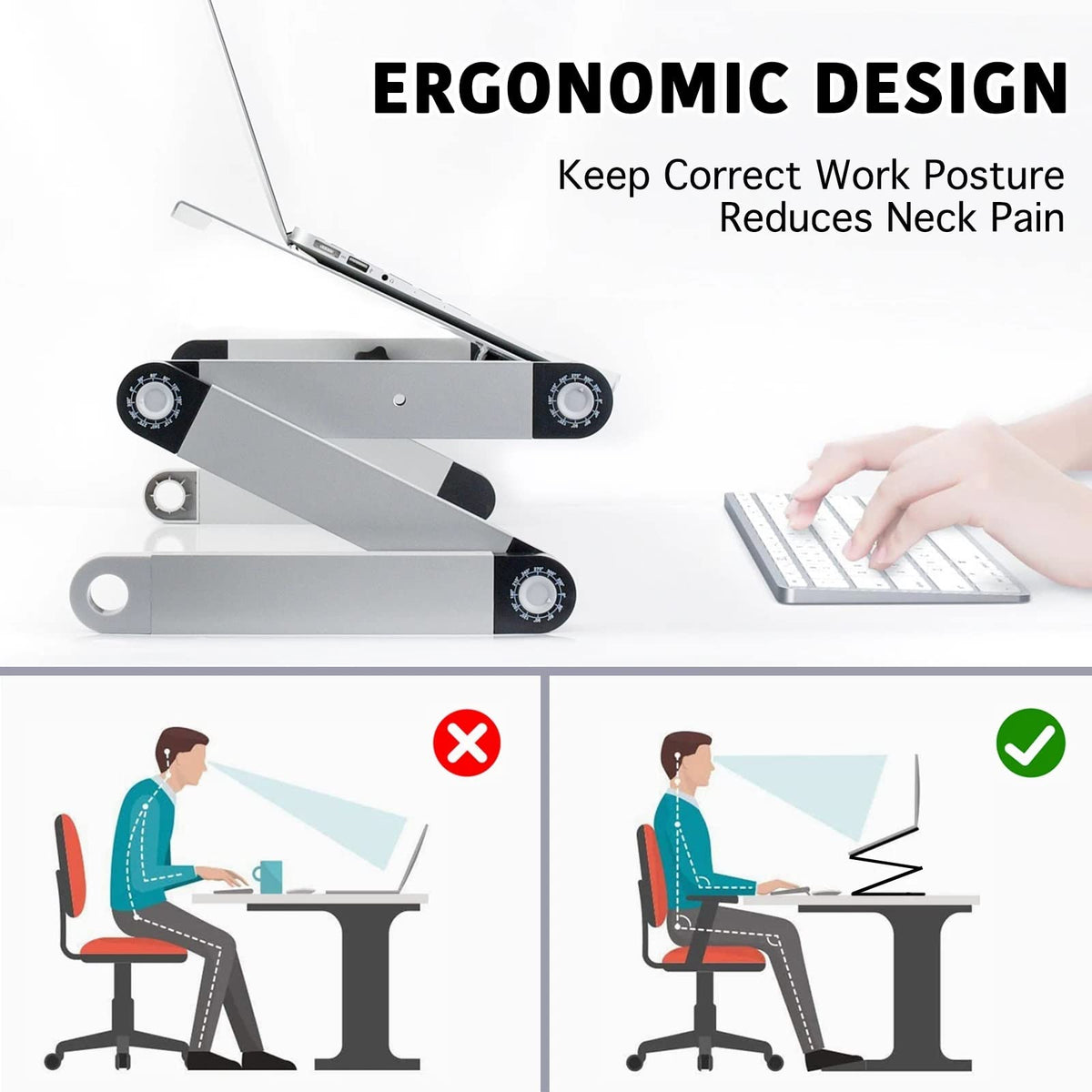 Non-Slip Laptop & Tablet Support Pillow Stand