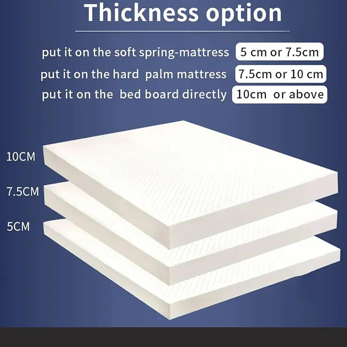 Natural Latex Mattress Topper – Medium Firm & Breathable