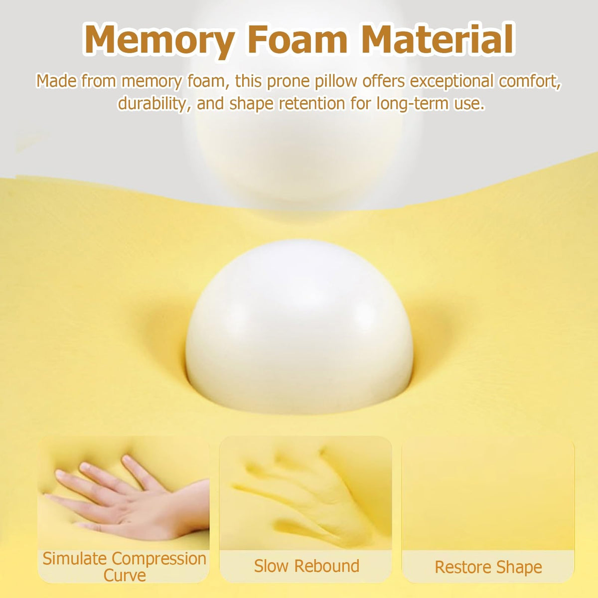 Adjustable Memory Foam Face-Down Support Pillow for Sleeping & Reading