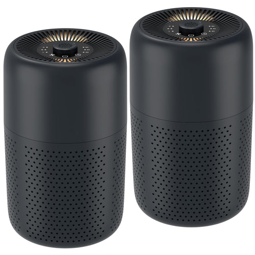 2-Pack Bedroom Air Purifiers with Essential Oil Diffuser & Nightlight