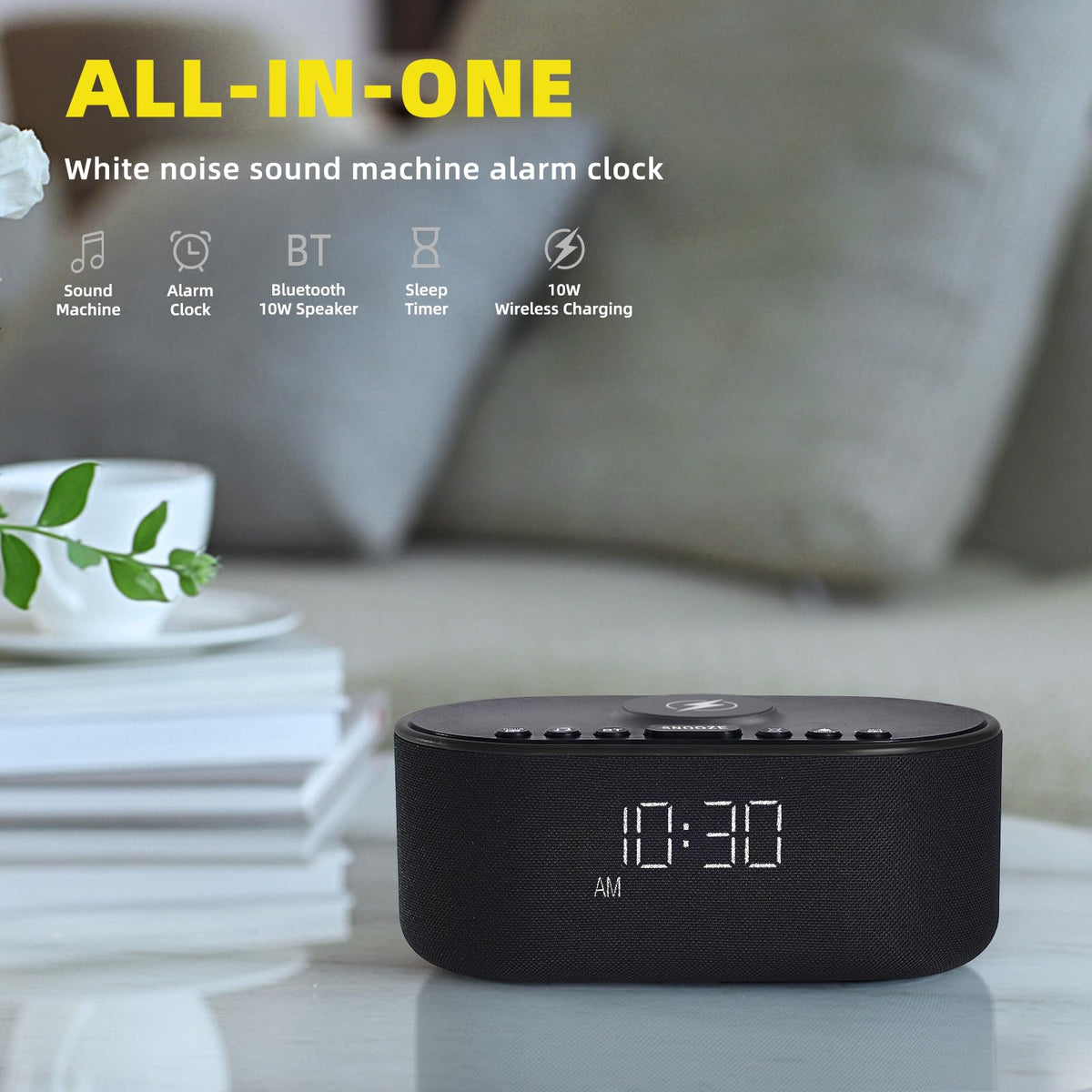 Sound Machine Alarm Clock for Bedrooms