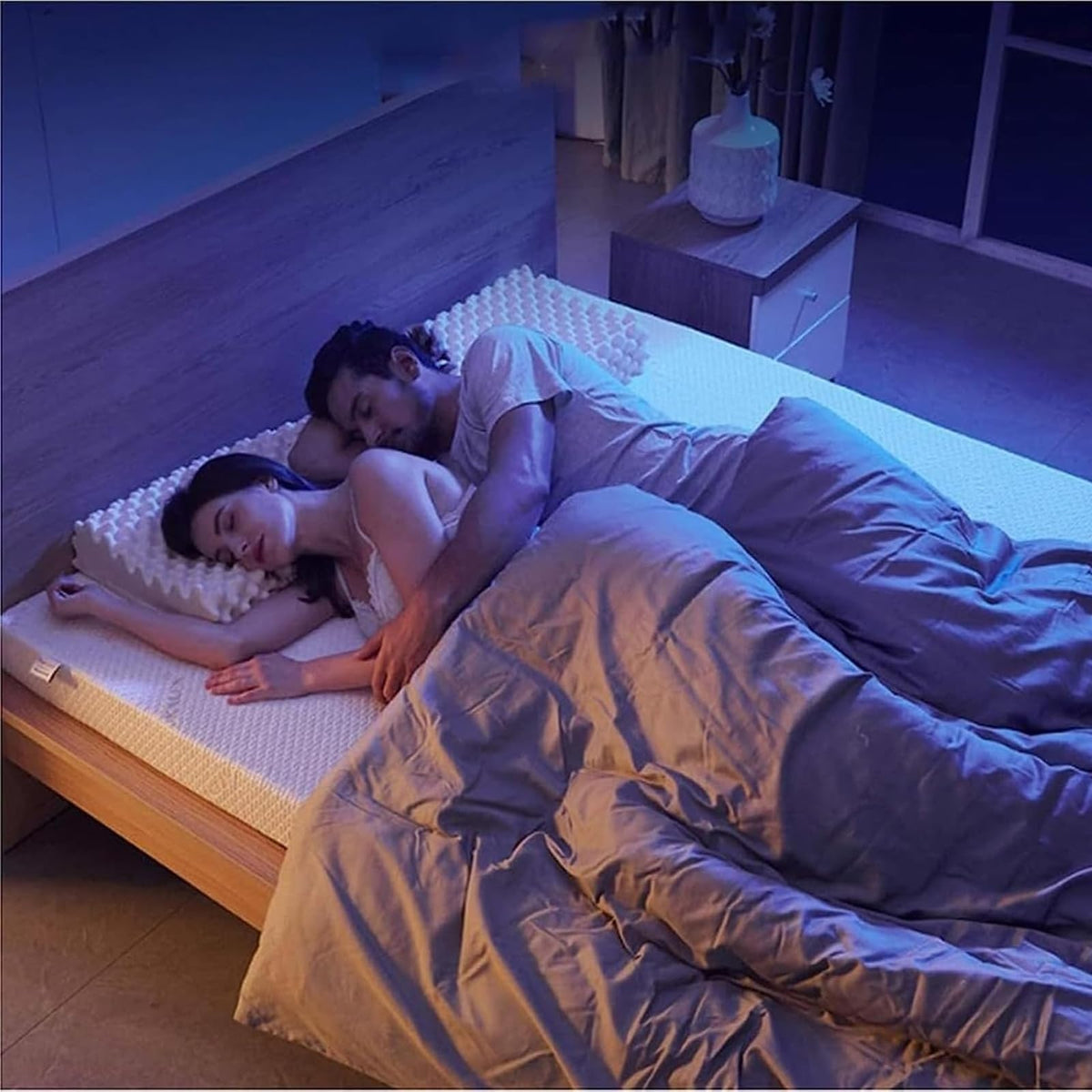 4" Natural Latex Mattress Topper with Removable Washable Cover