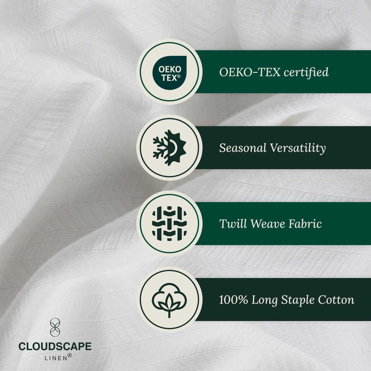 CLOUDSCAPE LINEN Herringbone Blanket