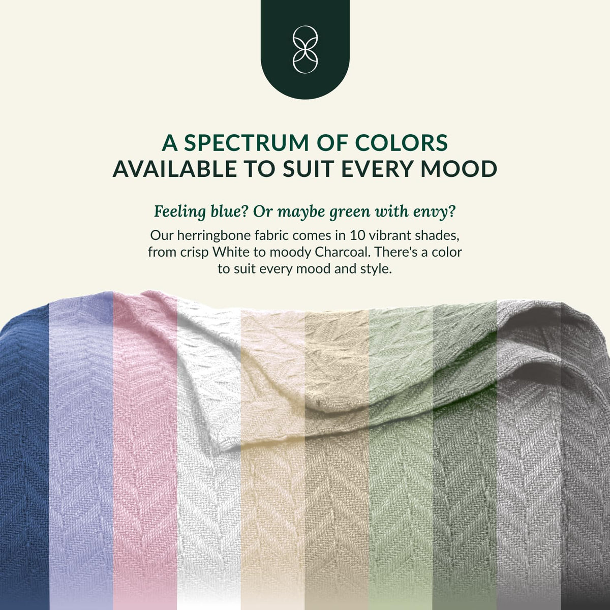 CLOUDSCAPE LINEN Herringbone Blanket