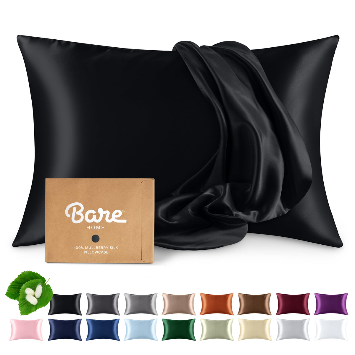 Bare Home Silk Mulberry Pillowcases