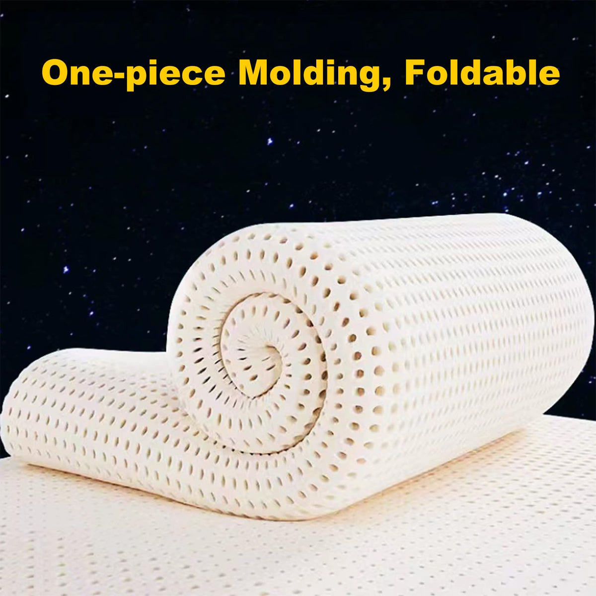Natural Latex Mattress Topper with Cotton Cover – 7.5 cm