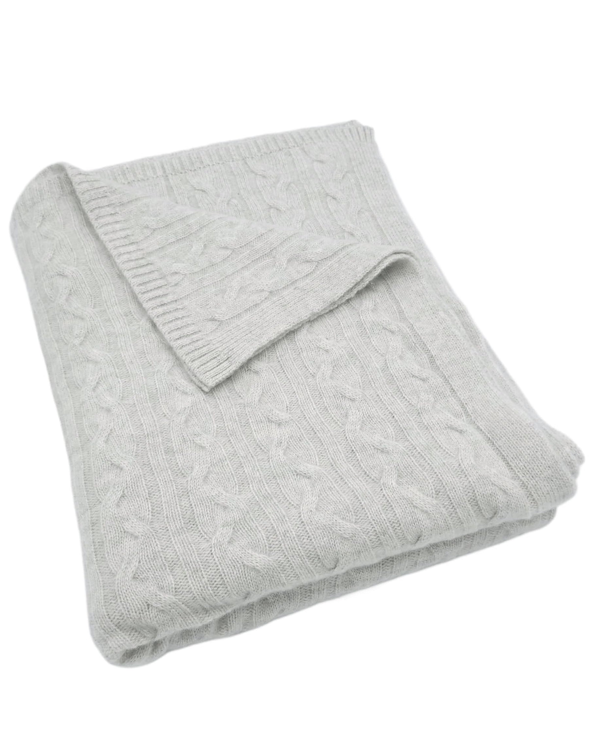 Alashan Cashmere 100% Cashmere Cozy Cable Knit Throw