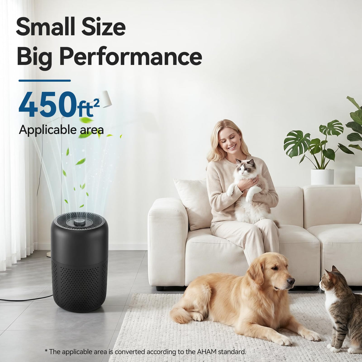 2-Pack Bedroom Air Purifiers with Essential Oil Diffuser & Nightlight