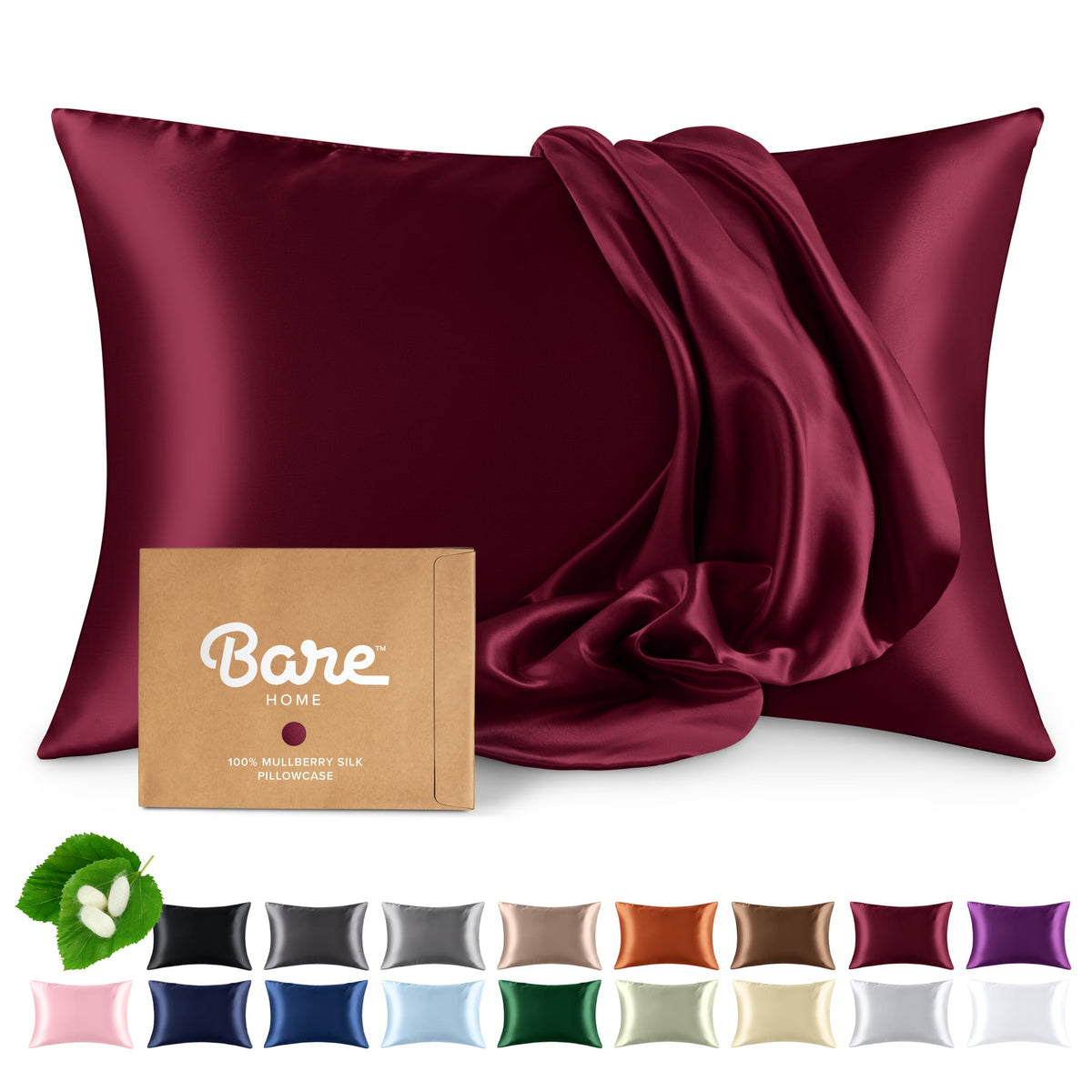 Bare Home Silk Mulberry Pillowcases