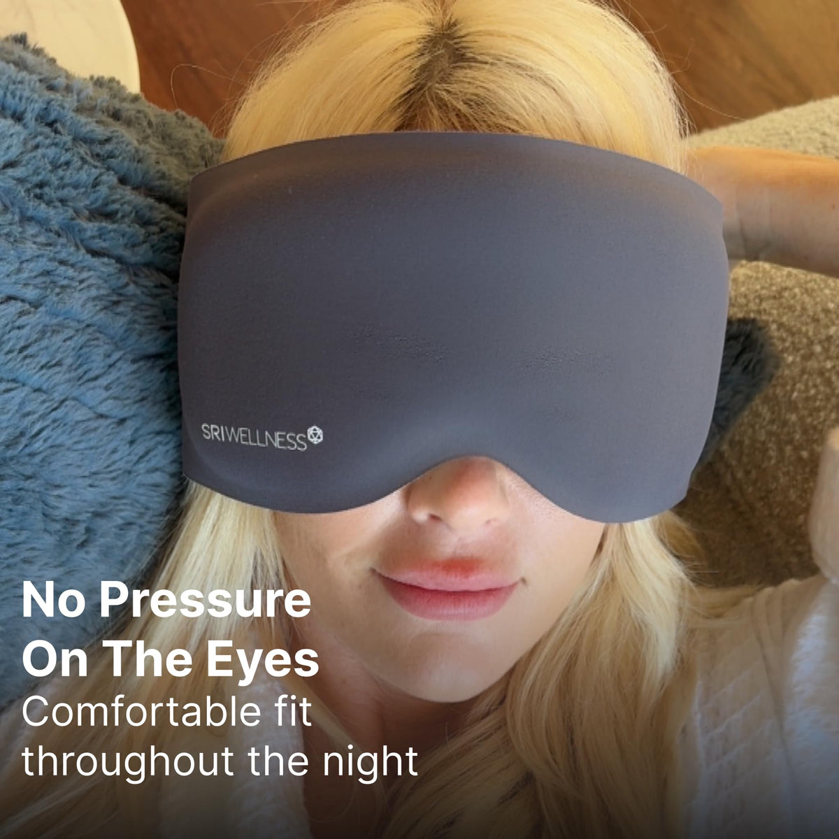 3D Weighted Sleep Mask with Memory Foam & Glass Beads